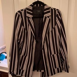 Black & White Striped Blazer